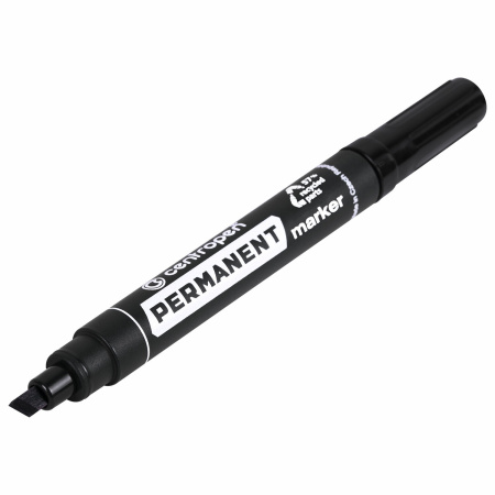 Маркер перманентный CENTROPEN 8576, ЧЕРНЫЙ, скошенный наконечник, 1-4,6 мм, 5 8576 0112 - Маркеры перманентные