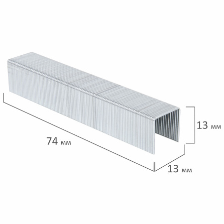 Скобы для степлера №23/13, 1000 штук, BRAUBERG, от 30 до 80 листов, 220951 - Скобы для степлеров