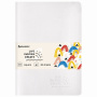 Тетрадь 48 л. в клетку обложка кожзам SoftTouch, сшивка, A5 (147х210мм), БЕЛЫЙ, BRAUBERG RAINBOW, 403881 - Тетради 40-48 листов