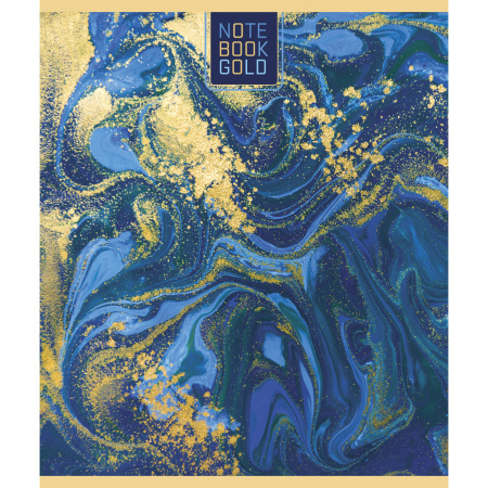 Тетрадь А5, 48 л., ПЗБМ, скоба, клетка, фольга, выборочный TWIN лак, "Флюид" (5 видов), 029630 - Тетради 40-48 листов