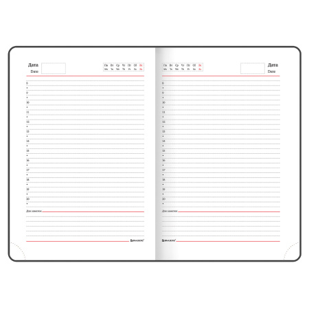 Ежедневник недатированный А5 138x213 мм BRAUBERG "Profile" балакрон, 136 л., мятный, 111660 - Ежедневники с покрытием "под кожу и ткань"