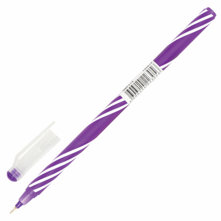 Ручка шариковая масляная ЮНЛАНДИЯ "CANDY", СИНЯЯ, корпус ассорти, узел 0,6 мм, линия письма 0,3 мм, 143019 - Ручки шариковые неавтоматические