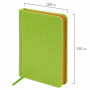 Ежедневник недатированный МАЛЫЙ ФОРМАТ 100х150 мм А6 BRAUBERG "Rainbow" под кожу, 136 л., зеленый, 111689 - Ежедневники с покрытием "под кожу и ткань"