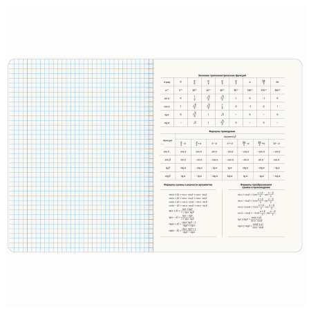 Тетрадь предметная "СИЯНИЕ ЗНАНИЙ" 48 л., глянцевый УФ-лак, АЛГЕБРА, клетка, BRAUBERG, 404520 - Тетради предметные