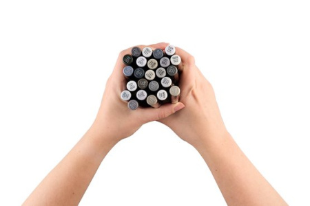Набор маркеров для скетчинга Sketchmarker Brush Pro Gray Set 24 цв. в картон.упак. - Скетчмаркеры в наборах