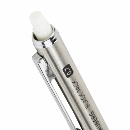 Карандаш механический 0,7 мм, BRAUBERG "Black Jack", металлический корпус, ластик, резиновый грип, 180467 - Карандаши механические