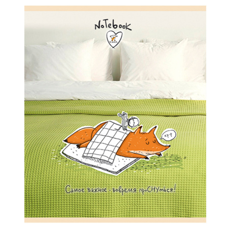 Тетрадь А5, 48 л., ПЗБМ, скоба, клетка, конгрев, выборочный TWIN лак, "Милая рыжесть" (5 видов), 029616 - Тетради 40-48 листов