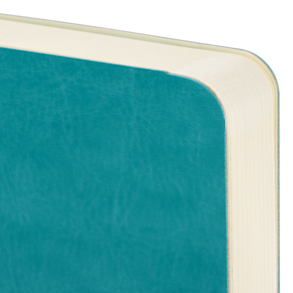 Ежедневник недатированный МАЛЫЙ 100х150 мм А6 BRAUBERG "Metropolis Ultra", под кожу, 160 л., бирюза, 113298 - Ежедневники с покрытием "под кожу и ткань"