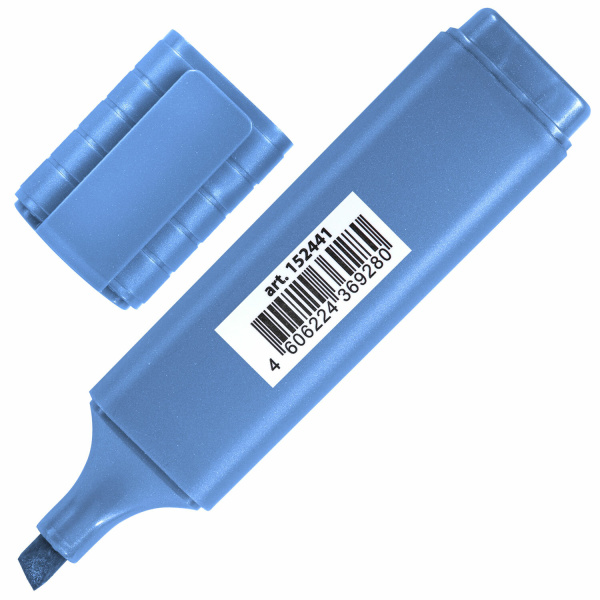 Текстовыделитель перламутровый СИНИЙ BRAUBERG ORIGINAL PEARL, линия письма 1-5 мм, 152441 - Текстовыделители