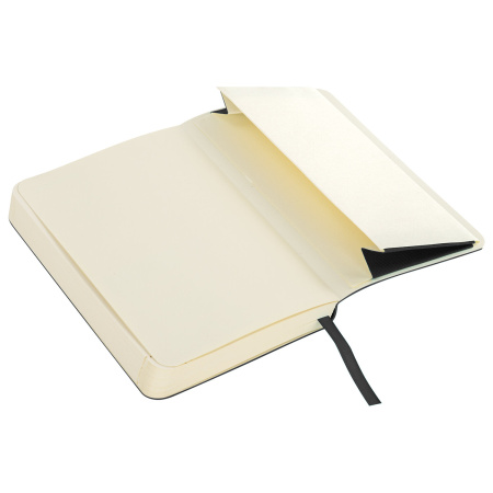 Ежедневник недатированный МАЛЫЙ 100х150 мм А6 BRAUBERG "Metropolis Ultra", под кожу, 160 л., черный, 113300 - Ежедневники с покрытием "под кожу и ткань"