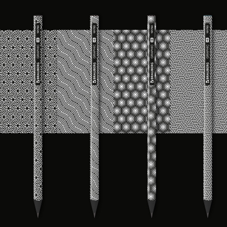 Карандаш чернографитный BRAUBERG "GRAPHIC", 1 шт., HB, корпус ассорти, 181763 - Карандаши чернографитные