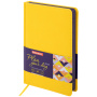 Ежедневник недатированный А5 138х213 мм BRAUBERG "Rainbow" под кожу, 136 л., желтый, 111670 - Ежедневники с покрытием "под кожу и ткань"