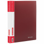 Папка на 2 кольцах BRAUBERG "Стандарт", 25 мм, красная, до 170 листов, 0,8 мм, 221614 - Папки на кольцах