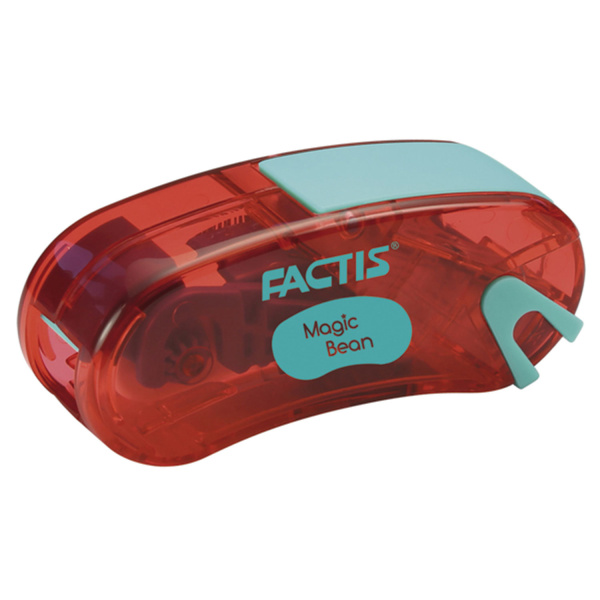 Точилка FACTIS Magic Bean (Испания), с контейнером и стирательной резинкой, 65x30x20 мм, ассорти, F4715215 - Точилки ручные