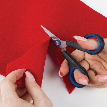 Ножницы для хобби и рукоделия ОСТРОВ СОКРОВИЩ 120 мм, 3-х сторонняя заточка, черно-синие, 237104 - Ножницы для хобби и рукоделия