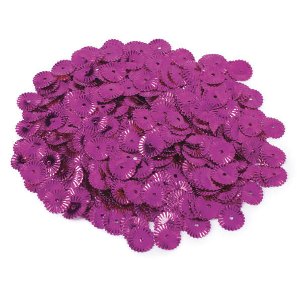 Пайетки для творчества "Рифленые", оттенки фиолетового, 10 мм, 30 грамм, ОСТРОВ СОКРОВИЩ, 661269 - Пайетки для творчества