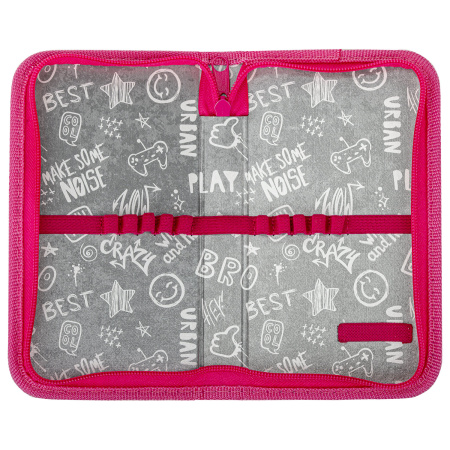 Пенал ПИФАГОР, 1 отделение, ламинированный картон, 19х11 см, "Fluffy cat", 271002 - Пеналы каркасные