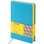Ежедневник недатированный А5 138х213 мм BRAUBERG "Rainbow" под кожу, 136 л., бирюзовый, 111666 - Ежедневники с покрытием "под кожу и ткань"