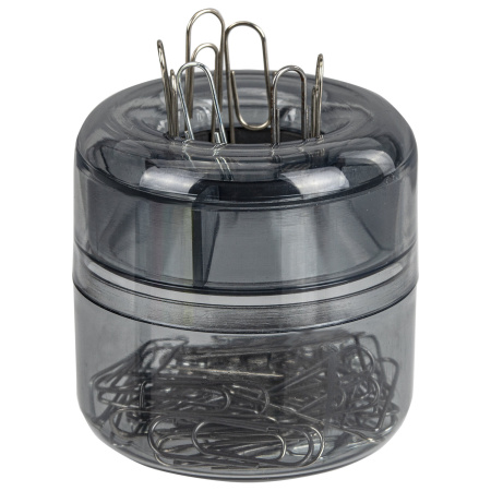 Скрепочница магнитная STAFF "Basic", прозрачный корпус, 270556, 59 - Диспенсеры для скрепок