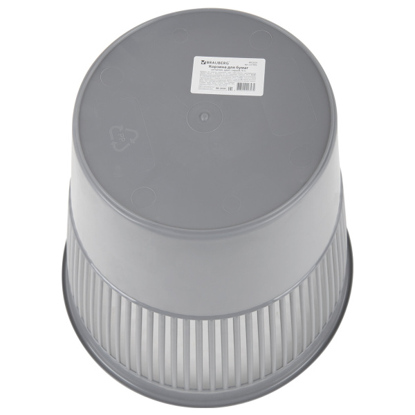 Корзина для бумаг BRAUBERG сетчатая, 9 л, серая, 237002 - Корзины для бумаг