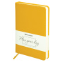 Ежедневник недатированный А5 138х213 мм BRAUBERG "Imperial" под кожу, 160 л., желтый, 111858 - Ежедневники с покрытием "под кожу и ткань"