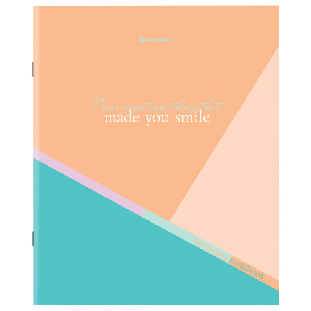 Тетрадь А5 96 л. BRAUBERG скоба, клетка, обложка картон, "Multicolor" (микс в спайке), 404436 - Тетради более 60 листов