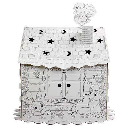 Картонный игровой развивающий Домик-раскраска "Сказочный", высота 130 см, BRAUBERG Kids, 880364 - Наборы для рукоделия