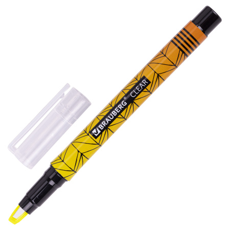 Набор текстовыделителей с прозрачным наконечником 4 ЦВЕТА, BRAUBERG "Clear", линия 1-5 мм, 152426 - Текстовыделители