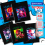 Тетрадь А5, 48 л. BRAUBERG, скоба, клетка, глянцевый лак, "Anime" (микс в спайке), 404348 - Тетради 40-48 листов
