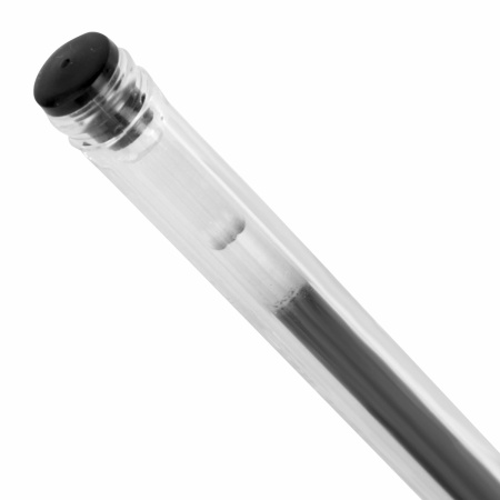 Ручка гелевая РОССИЯ "СОЮЗ", ЧЕРНАЯ, корпус прозрачный, 0,7 мм, линия письма 0,35 мм, BRAUBERG, 143963 - Ручки гелевые неавтоматические