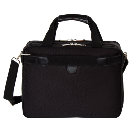 Сумка-портфель BRAUBERG с отделением для ноутбука 15-16", "Business", 2 отделения, черная, 41х32х15 см, 240389 - Сумки деловые с отделением для ноутбука и планшета