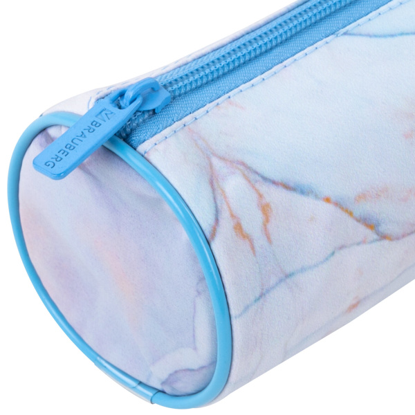 Пенал-тубус BRAUBERG, с эффектом Soft Touch, мягкий, "Blue marble", 22х8 см, 271570 - Пеналы мягкие