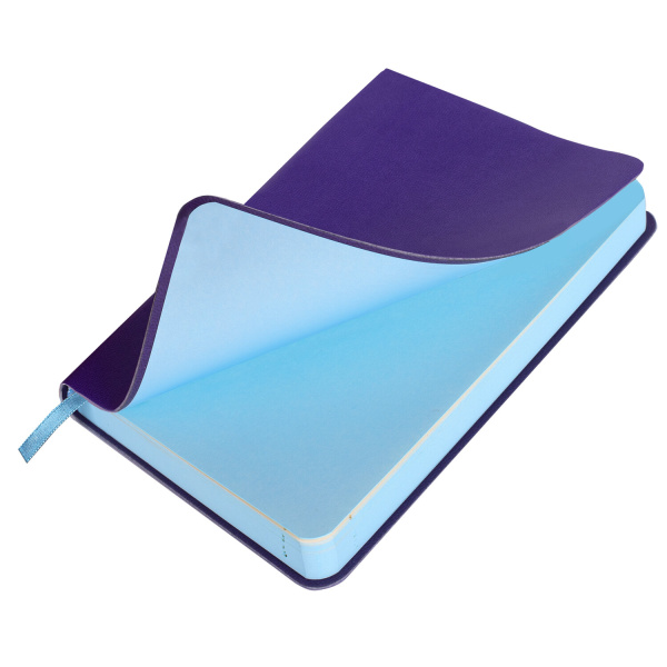 Ежедневник недатированный МАЛЫЙ 100х150 мм А6 BRAUBERG "Metropolis Mix", под кожу, 136 л., сиреневый, 113305 - Ежедневники с покрытием "под кожу и ткань"