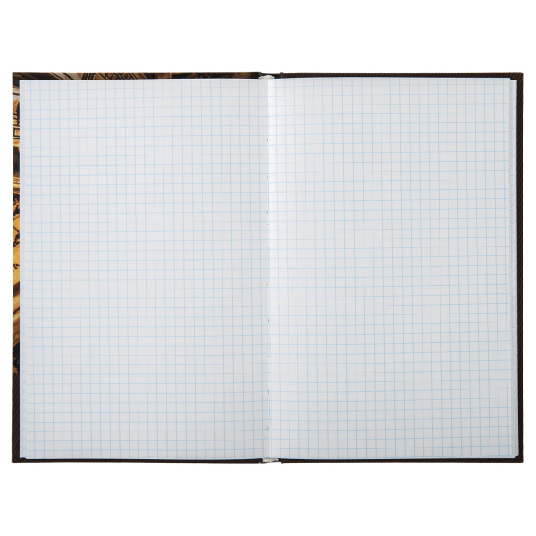 Блокнот А5 (135х206 мм), 96 л., твердый переплет, ламинированная обложка, клетка, BRAUBERG, "Время", 123247 - Блокноты в книжном переплете