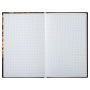 Блокнот А5 (135х206 мм), 96 л., твердый переплет, ламинированная обложка, клетка, BRAUBERG, "Время", 123247 - Блокноты в книжном переплете