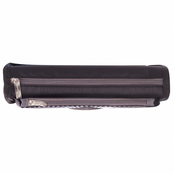 Пенал ЮНЛАНДИЯ, 2 отделения, полиэстер, "Shark", черный, 21х6х9 см, 270271 - Пеналы мягкие