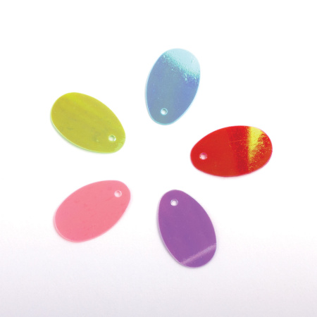 Пайетки для творчества "Овалы", цвет ассорти, 20х13 мм, 20 грамм, ОСТРОВ СОКРОВИЩ, 661287 - Пайетки для творчества