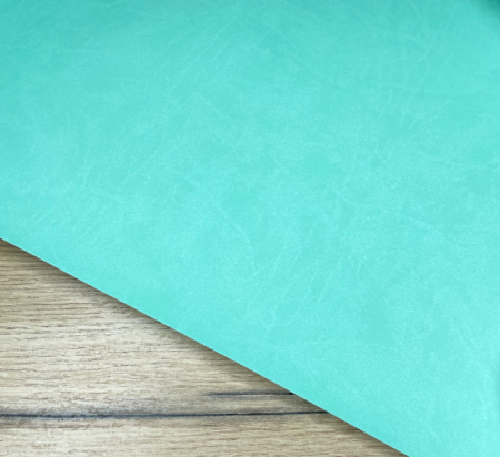 Переплетный кожзам (Италия) матовый, цвет мятный, отрез 50*70 см - Кожзам и экокожа