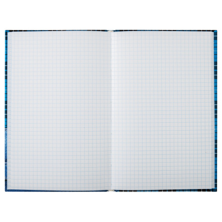 Блокнот А5 (135х206 мм), 96 л., твердый переплет, ламинированная обложка, клетка, BRAUBERG, "Шотландка", 123248 - Блокноты в книжном переплете