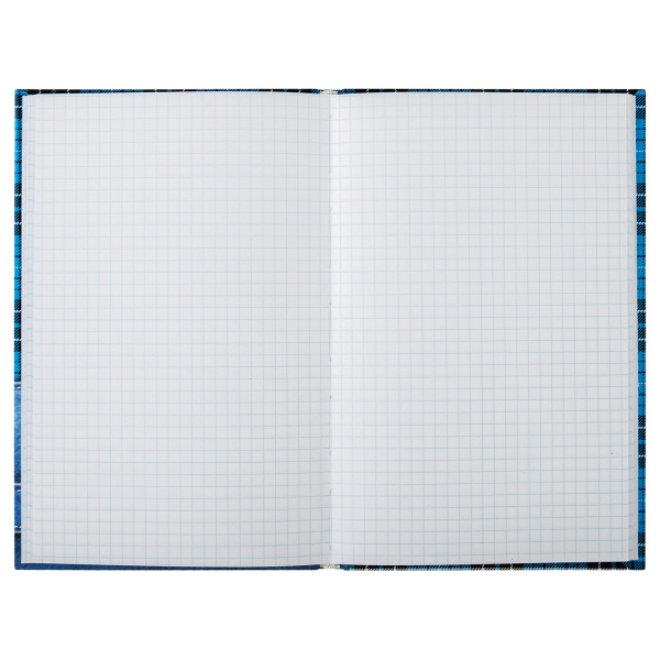 Блокнот А5 (135х206 мм), 96 л., твердый переплет, ламинированная обложка, клетка, BRAUBERG, "Шотландка", 123248 - Блокноты в книжном переплете