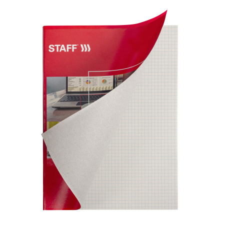 Тетрадь А4, 96 л., STAFF Basic скоба, клетка, офсет №2 ЭКОНОМ, обложка картон, "ОФИСНАЯ КЛАССИКА", 403073 - Тетради формата А4