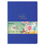 Тетрадь 48 л. в клетку обложка кожзам под лён, сшивка, A5 (147х210мм), СИНИЙ, BRAUBERG PASTEL, 403872 - Тетради 40-48 листов