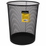 Корзина для бумаг БОЛЬШАЯ, 20 л, металлическая, черная, BRAUBERG "Germanium", 231956 - Корзины для бумаг