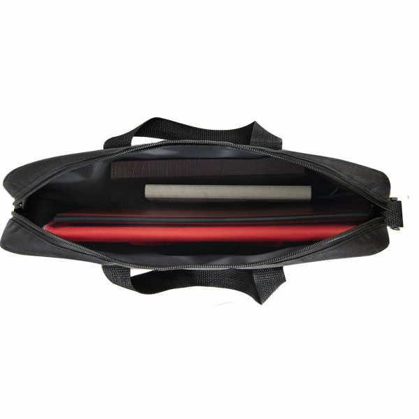 Сумка для документов STAFF "Manager" на молнии с карманом, полиэстер, черно-серый, 37х32х5см, 270836 - Сумки для документов