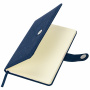 Еженедельник датированный 2024 А5 145х215 мм BRAUBERG "Augustus", под кожу, темно-синий, 115018 - Еженедельники