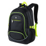 Рюкзак BRAUBERG HIGH SCHOOL универсальный, 3 отделения, "Акцент", черный/салатовый, 46х31х18 см, 270761 - Рюкзаки городские для старшеклассников и студентов
