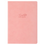 Тетрадь-скетчбук 48 л. обложка кожзам под замшу, сшивка, A5 (147х210мм), 70 г/м2, РОЗОВЫЙ, BRAUBERG CAPRISE, 1 шт, 403860 - Тетради 40-48 листов