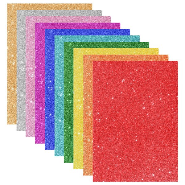 Картон цветной А4 СУПЕРБЛЕСТКИ, 10 листов 10 цветов, 280 г/м2, BRAUBERG, 113508 - Цветной и белый картон