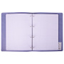 Тетрадь на кольцах БОЛЬШАЯ А4 (240х310 мм), 120 листов, под кожу, клетка, BRAUBERG "Joy", фиолетовый/светло-фиолетовый, 404506 - Тетради на кольцах и сменные блоки к ним