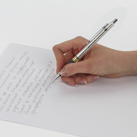 Карандаш механический 0,7 мм, BRAUBERG "Black Jack", металлический корпус, ластик, резиновый грип, 180467 - Карандаши механические